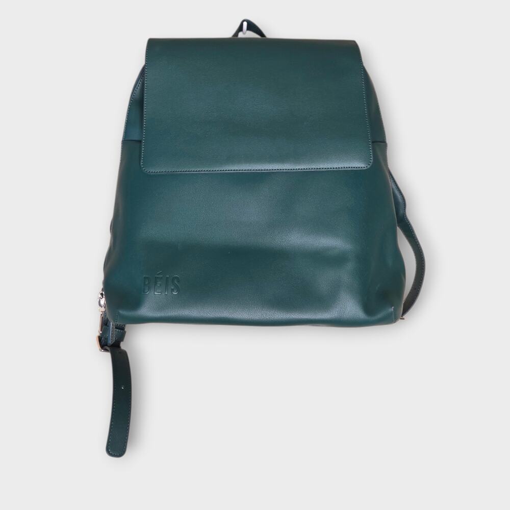 BÉIS x Wicked Elphaba Large Green Faux Leather Backpack Foldover Flap